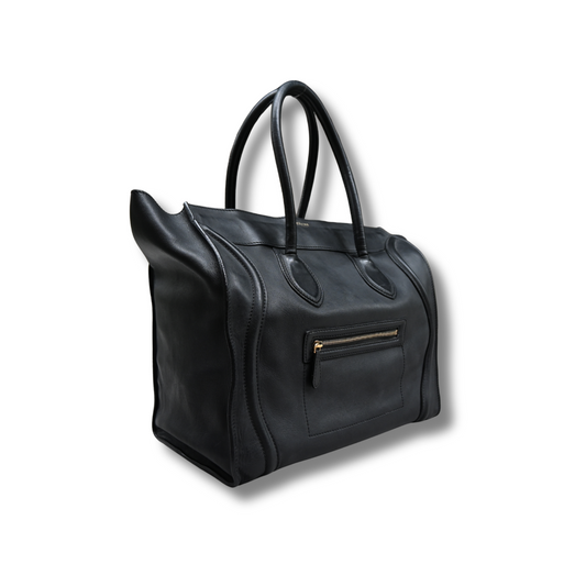 Celine Medium Luggage Bag Black Calfskin leather