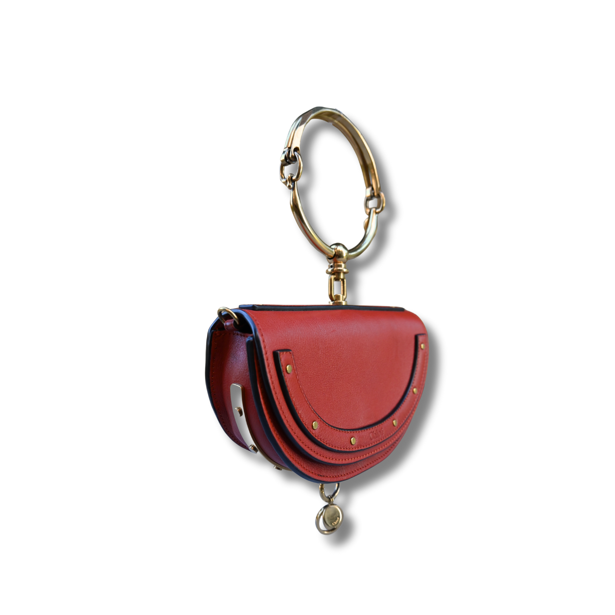 Chloe Nile Minaudiere Bracelet Bag Burnt Orange