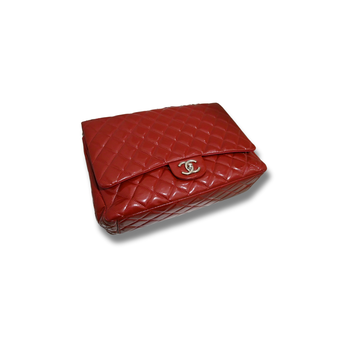 Chanel Jumbo Double Flap Patient Red Leather Sliver Hardware