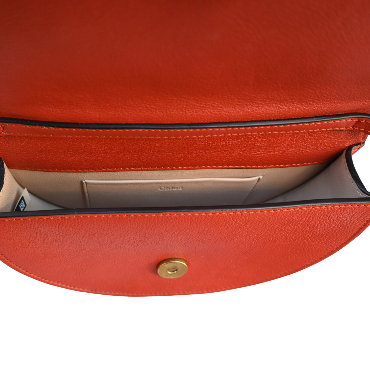 Chloe Nile Minaudiere Bracelet Bag Burnt Orange