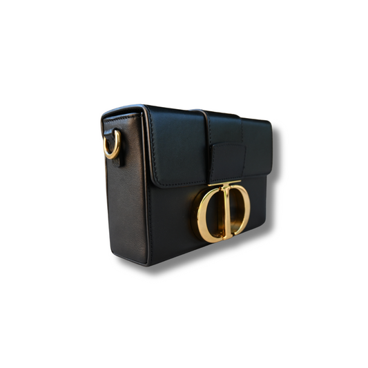 Dior 30 Montaigne Box Bag Black & gold hardware