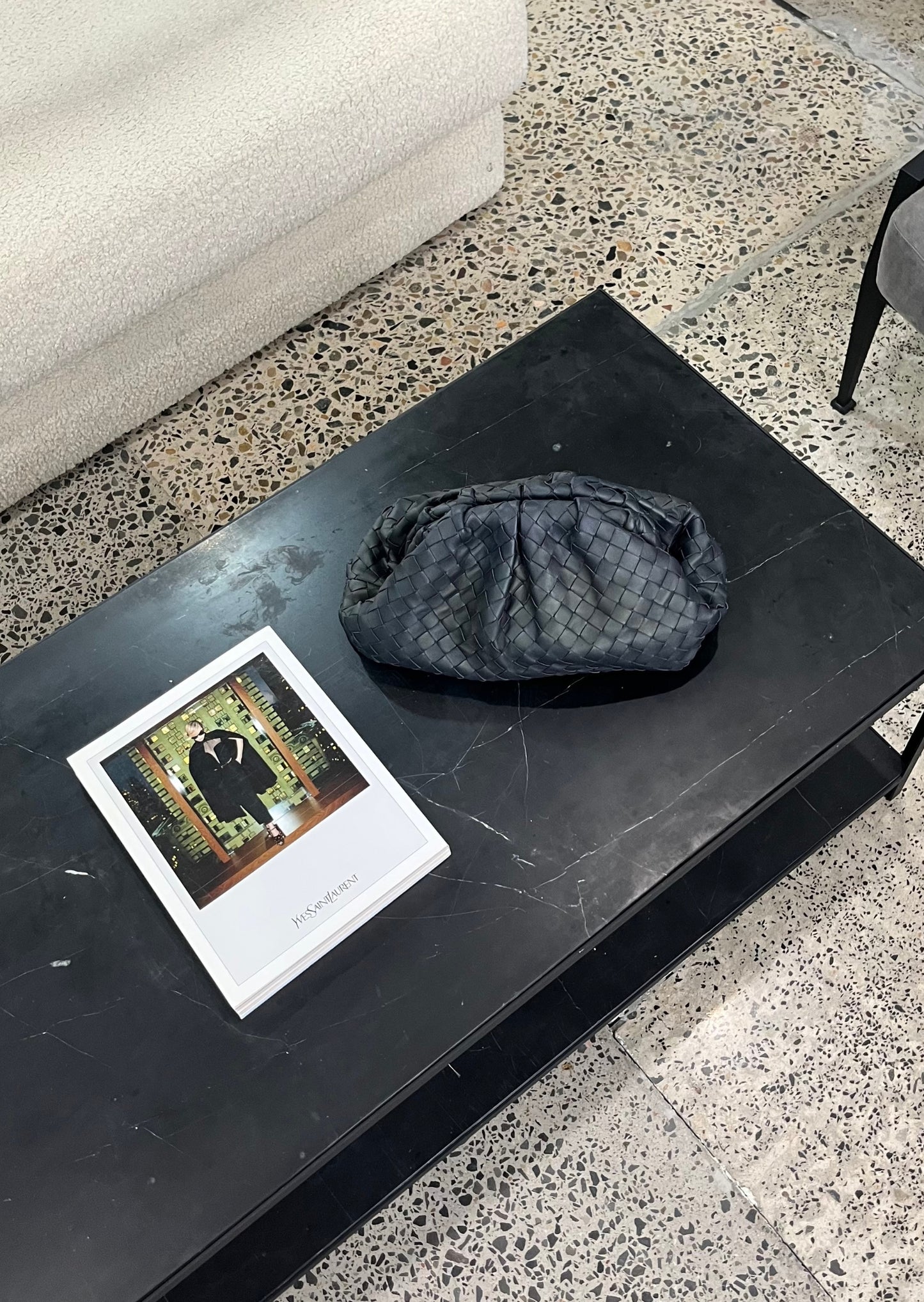 Bottega Veneta Intrecciato Clutch Bag Pouch Bottle Green Nav