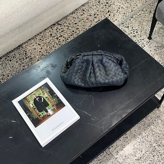 Bottega Veneta Intrecciato Clutch Bag Pouch Bottle Green Nav