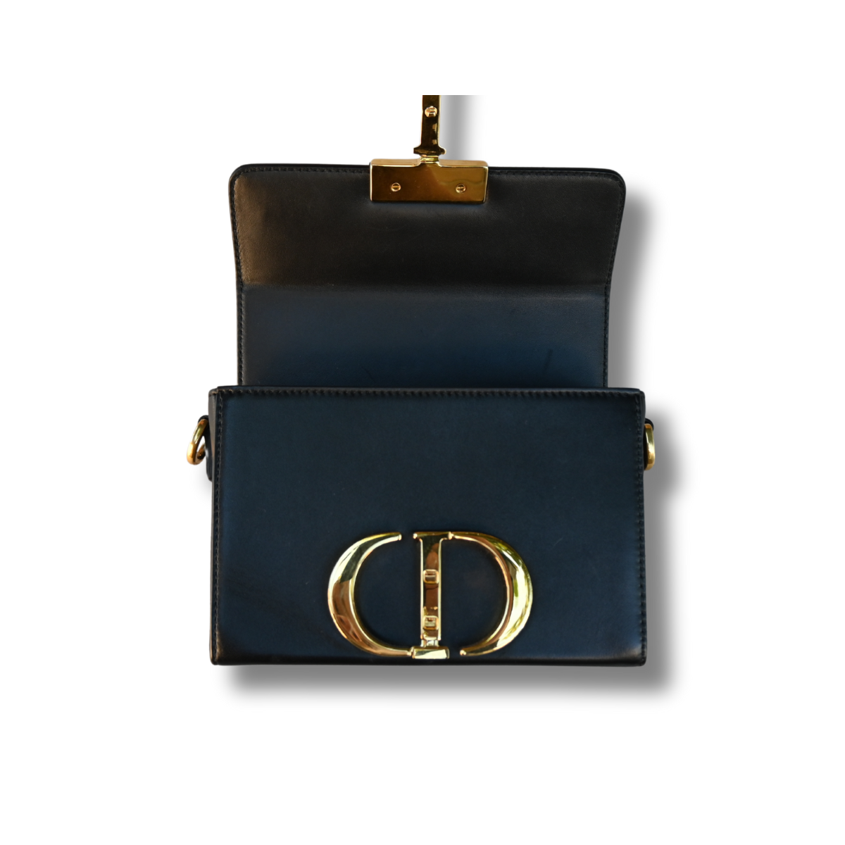 Dior 30 Montaigne Box Bag Black & gold hardware