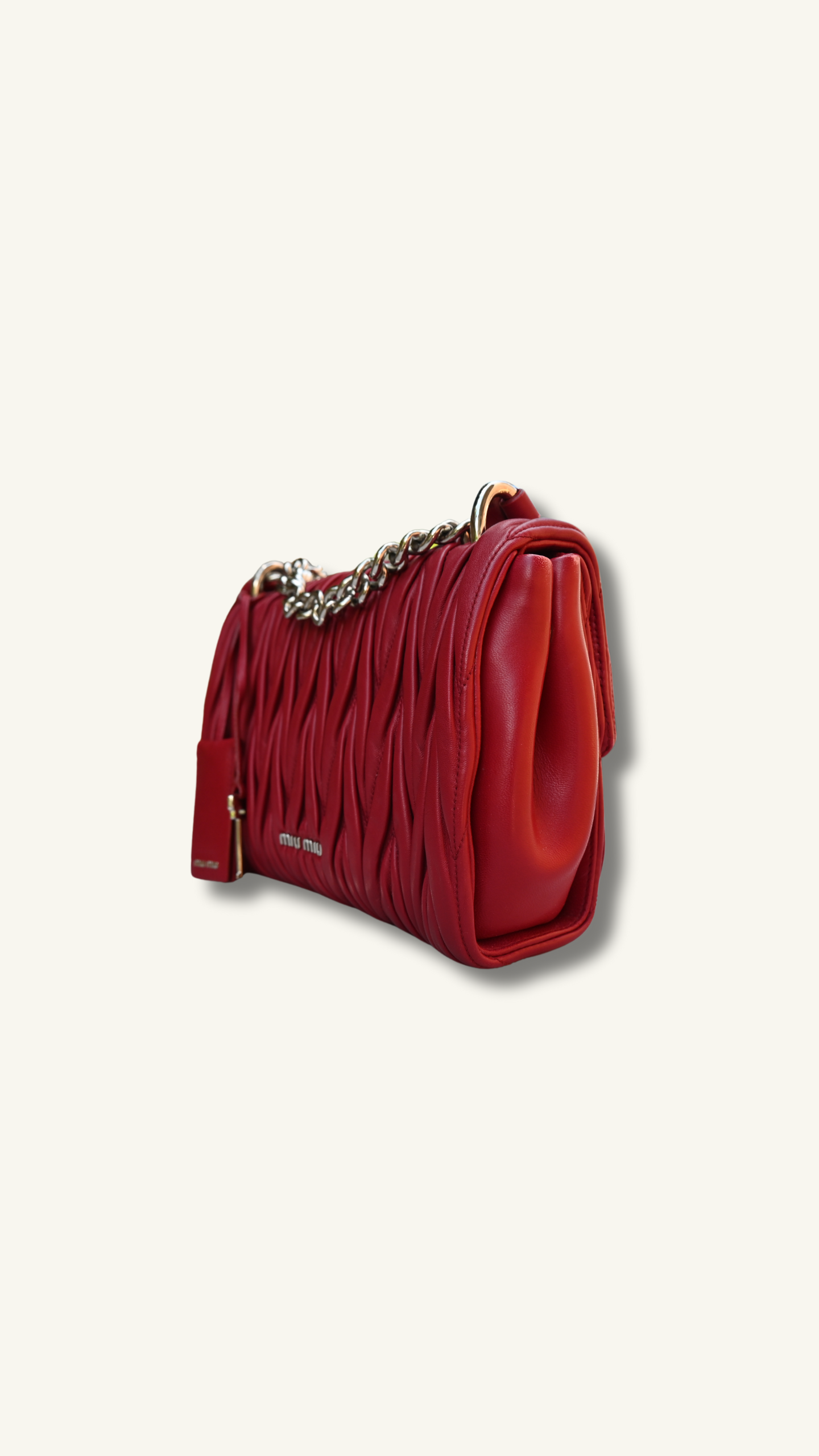 Two-Way Matelassé Nappa Leather Shoulder Bag
