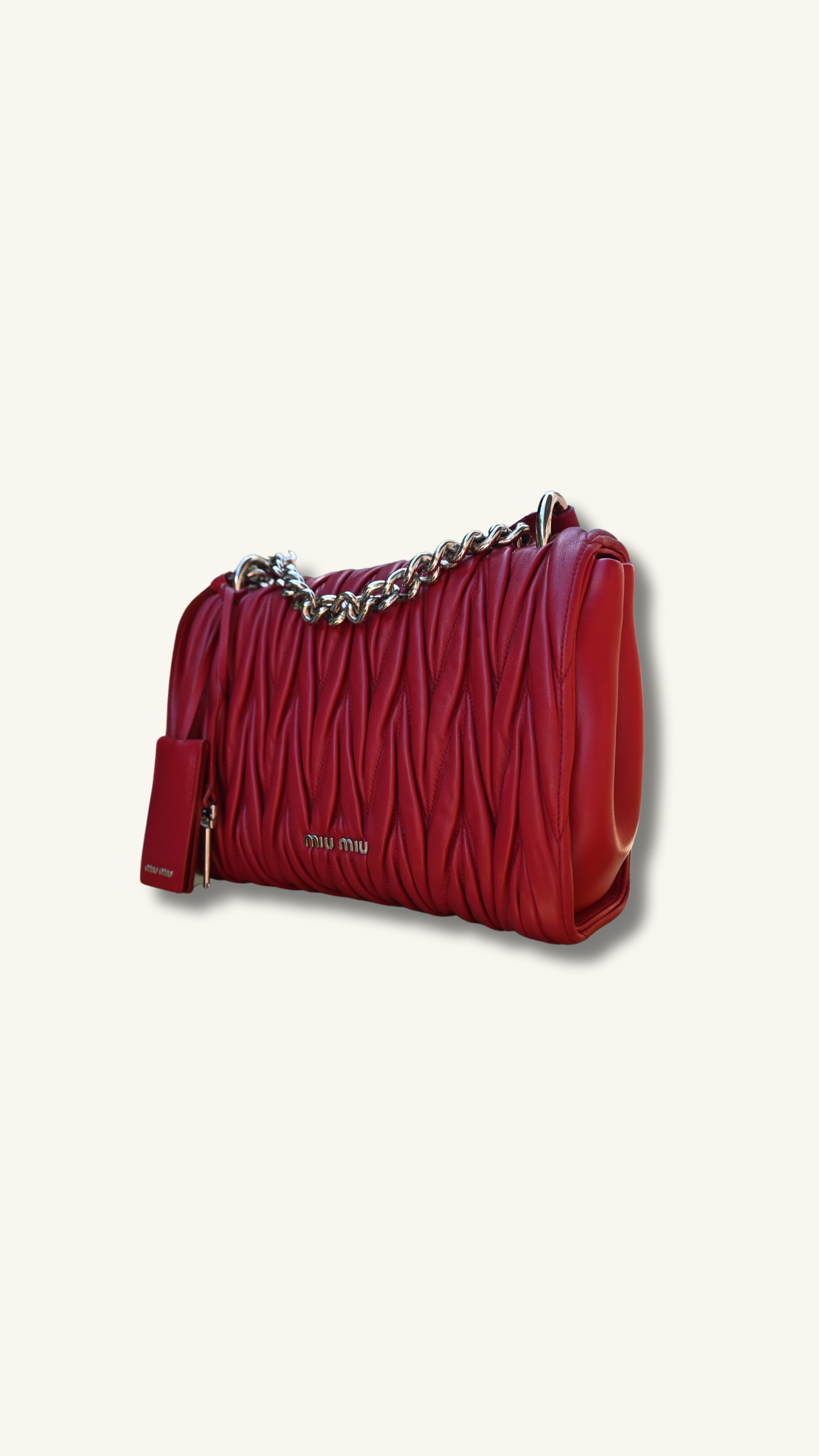 Two-Way Matelassé Nappa Leather Shoulder Bag