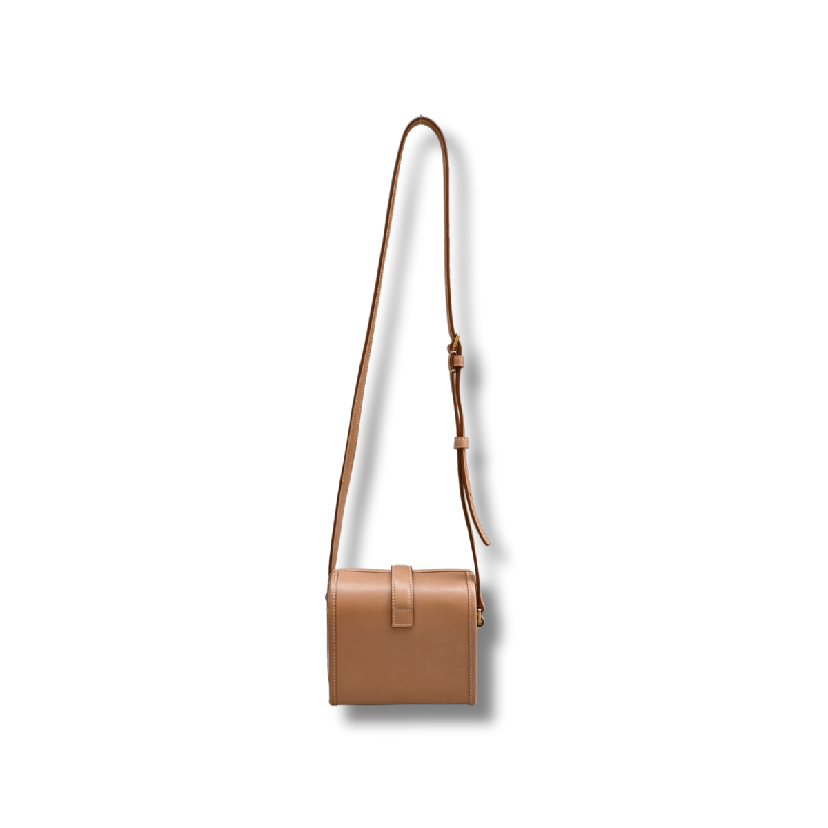 Saint Laurent Brown Crossbody Hand Bag Bronze Hardware 