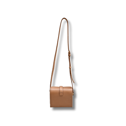 Saint Laurent Brown Crossbody Hand Bag Bronze Hardware 