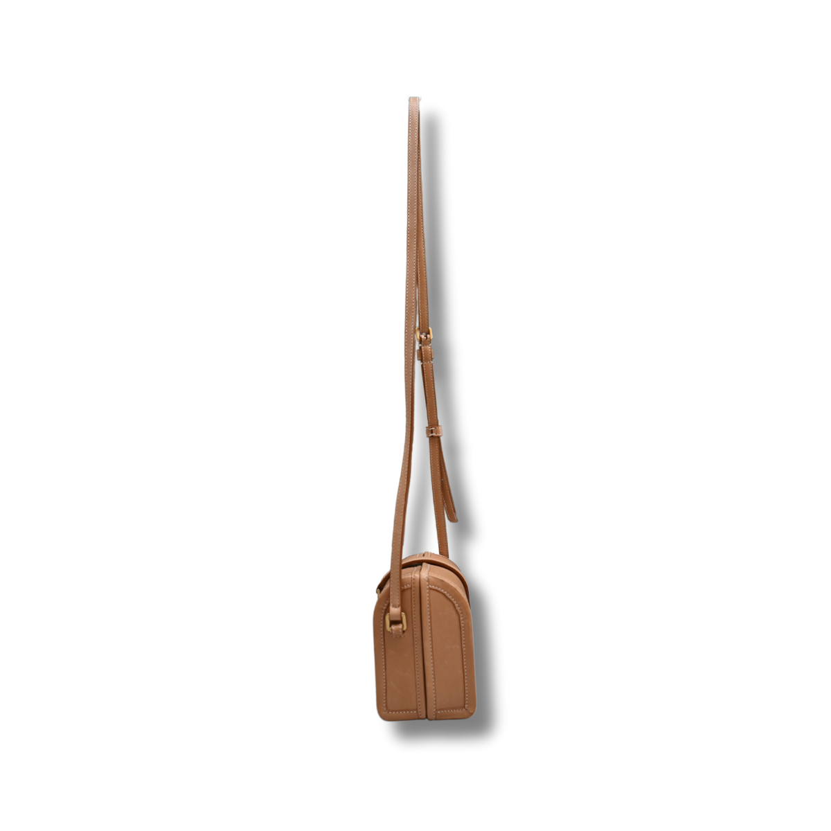 Saint Laurent Brown Crossbody Hand Bag Bronze Hardware 