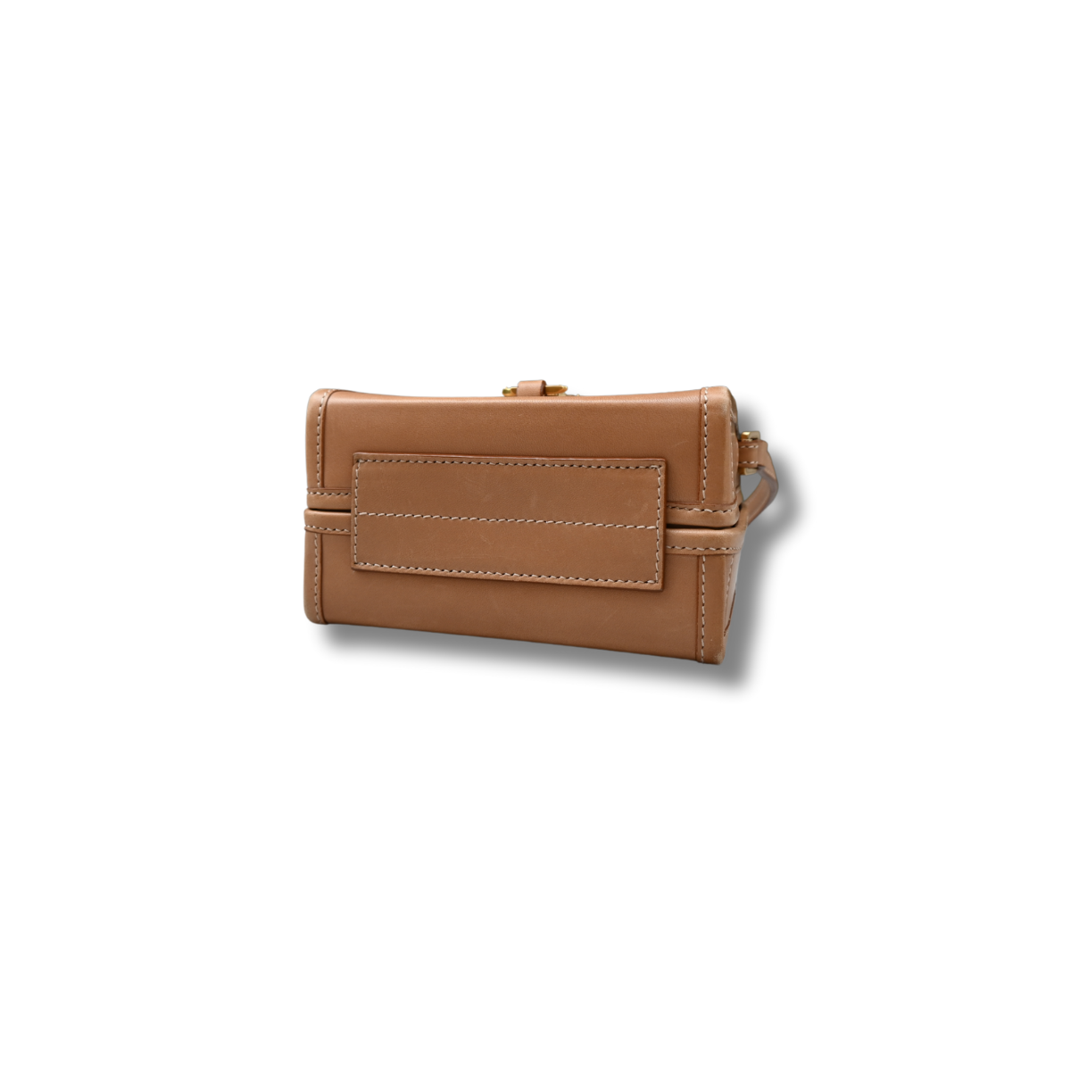 Saint Laurent Brown Crossbody Hand Bag Bronze Hardware 