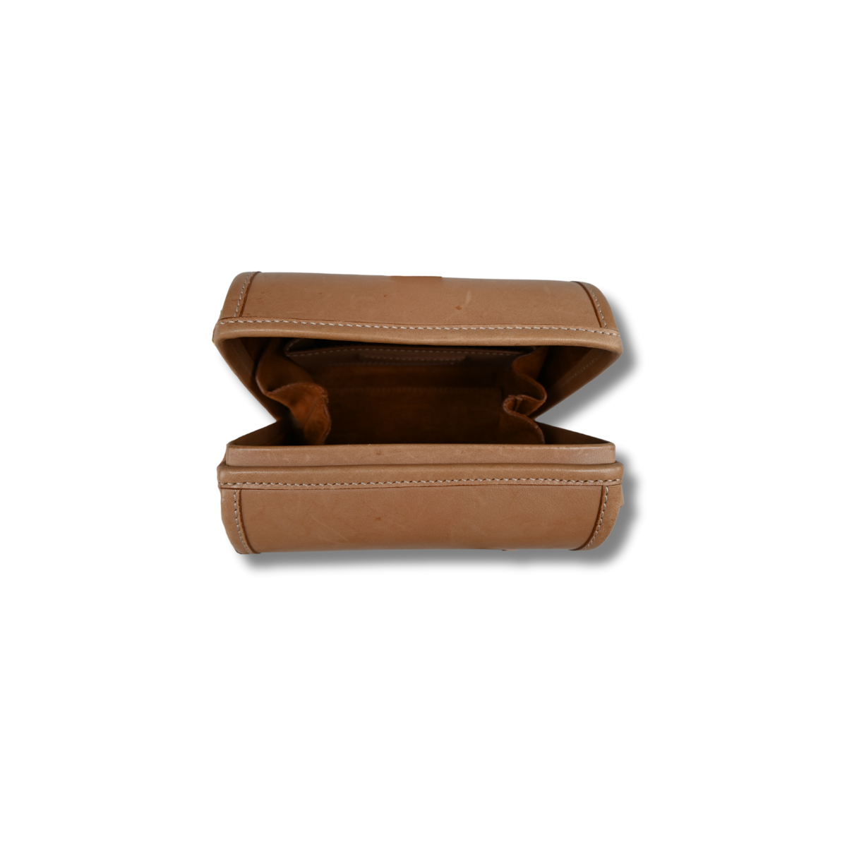 Saint Laurent Brown Crossbody Hand Bag Bronze Hardware 