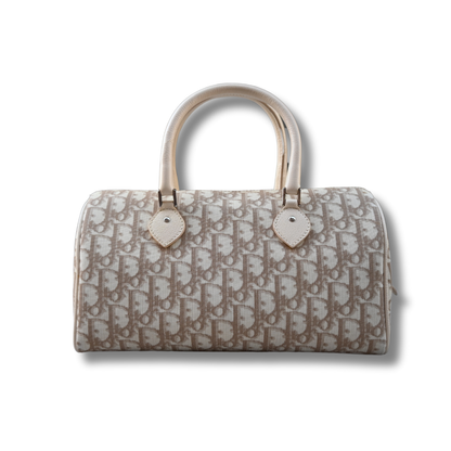 Vintage Dior Diorissimo Flower Embroidered Boston Bag