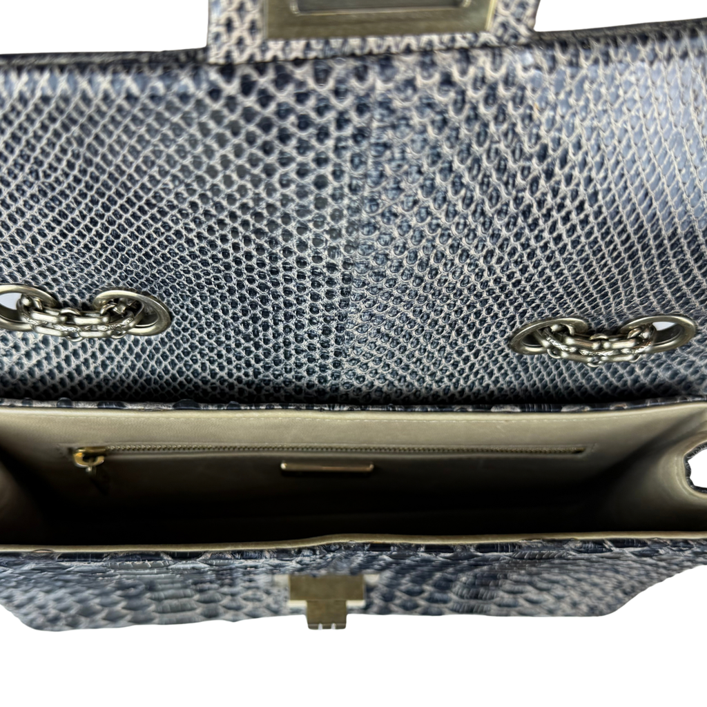 Chanel 2.55 Crocodile Crossbody bag inside