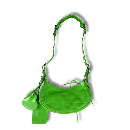 Balenciaga Le Cagole Shoulder & Cross body bag neon green