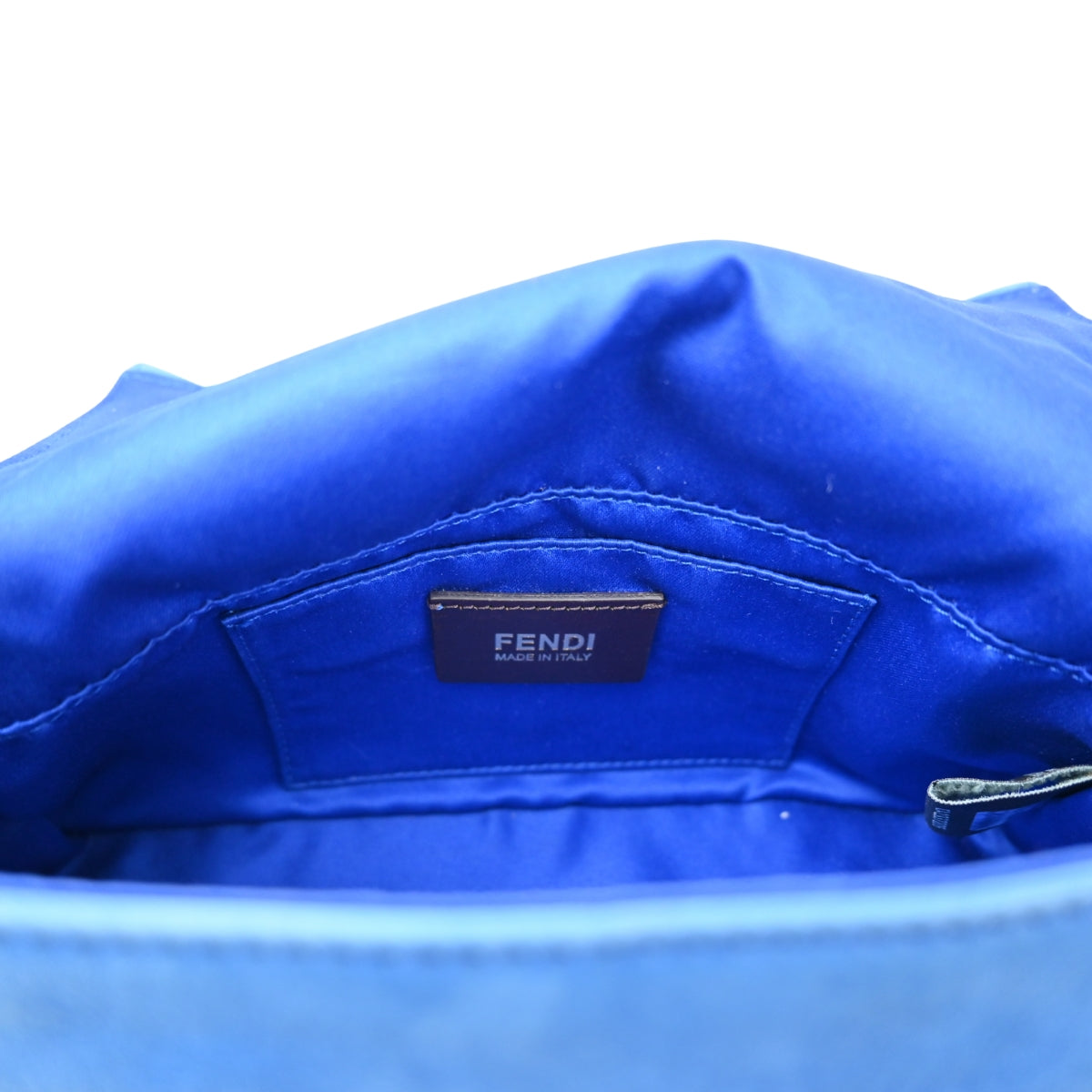 Fendi Mama Baguette Blue with Tortoise shell clasp interior