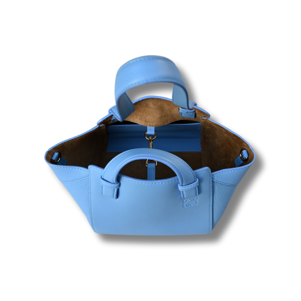 Loewe baby blue leather nugget bag hammock bag