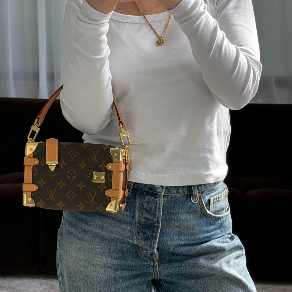 Louis Vuitton Side Trunk PM Monogram Canvas on model