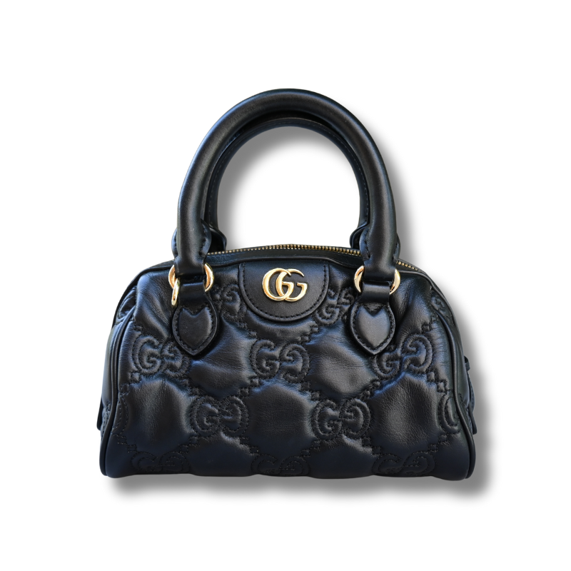 Gucci Mini GG Matelassé Top-Handle Bag