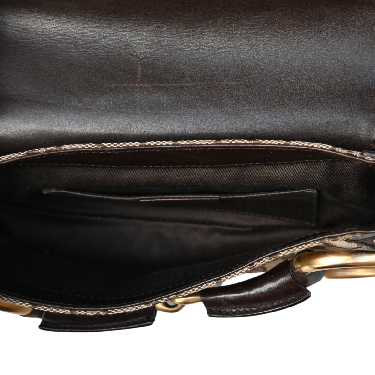 Gucci Horsebit GG Canvas monogram studded chain shoulder bag
