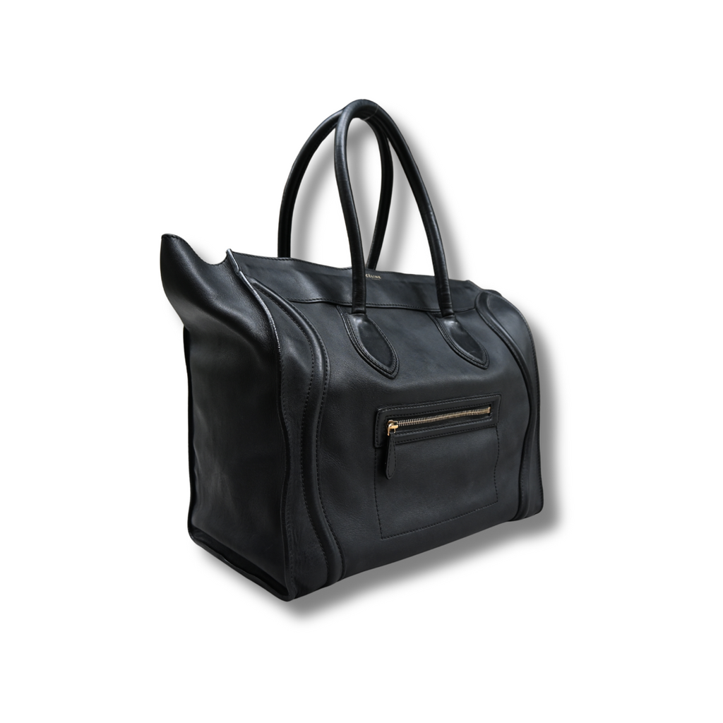 Celine Medium Luggage Bag Black Calfskin leather 