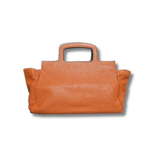 Miu Miu Handle Bag vintage orange leather