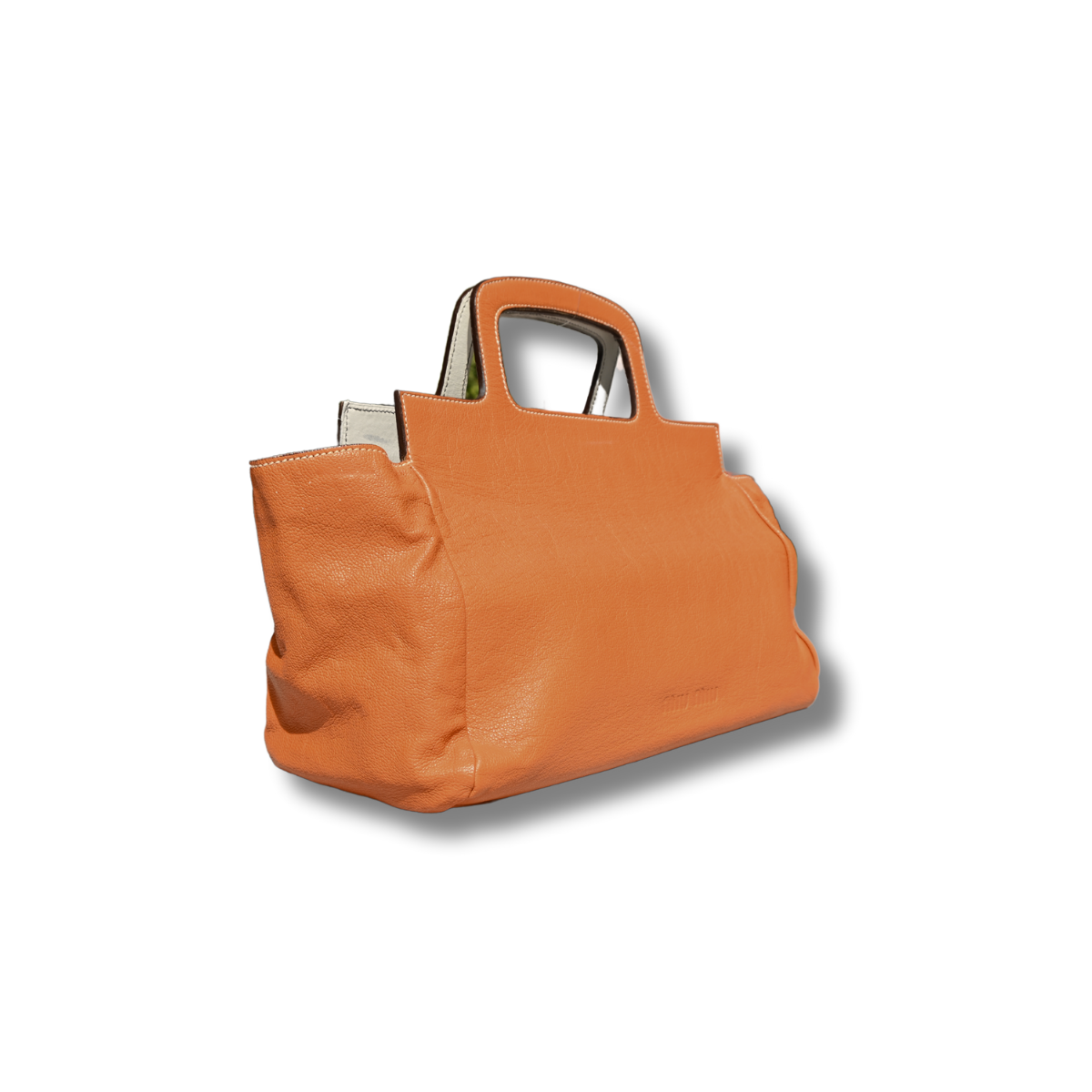 Miu Miu Handle Bag vintage orange leather
