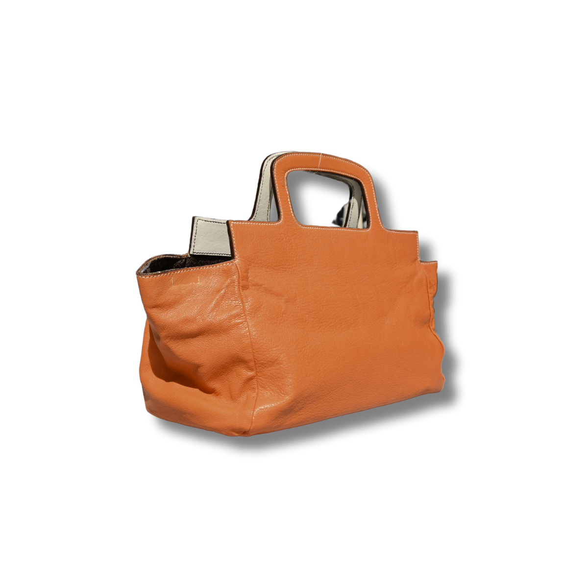 Miu Miu Handle Bag vintage orange leather