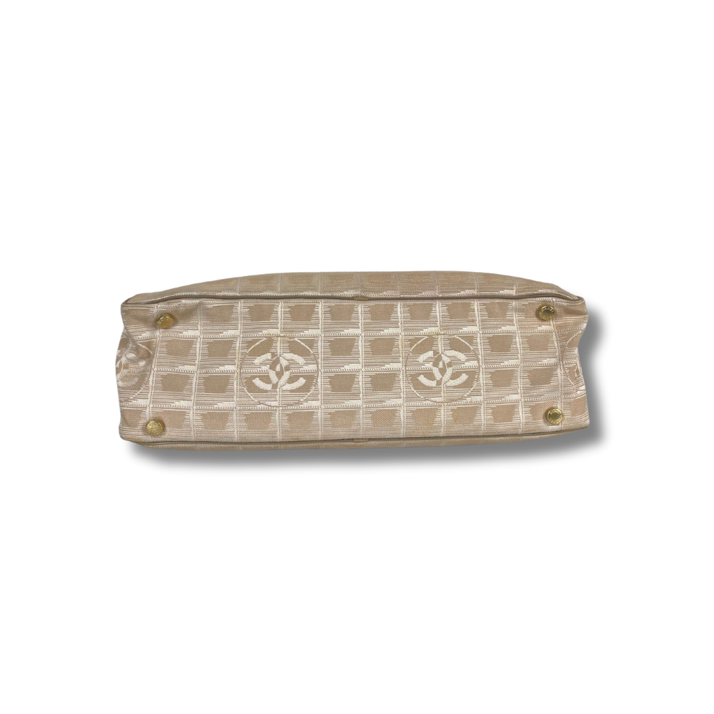 Chanel  East-west Travel Line Handle Bag Canvas fabric with leather straps