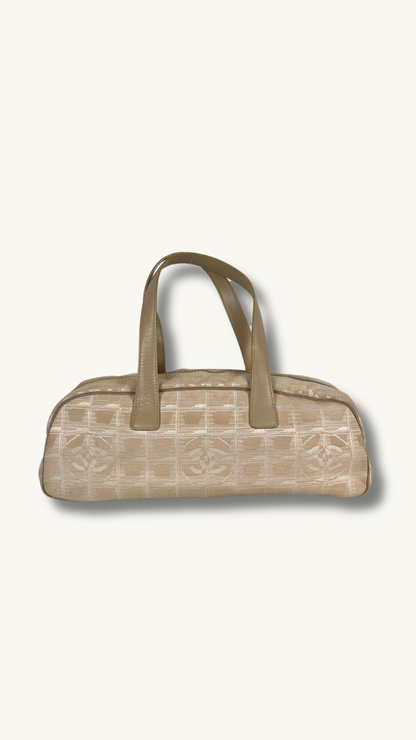 Chanel  East-west Travel Line Handle Bag Canvas fabric with leather straps