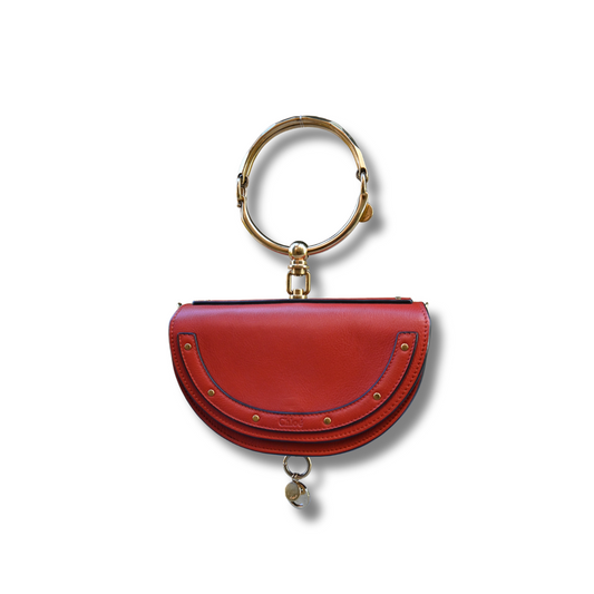 Chloe Nile Minaudiere Bracelet Bag Burnt Orange
