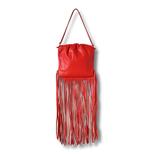 Bottega Veneta The Fringe Pouch Bag in Red 
