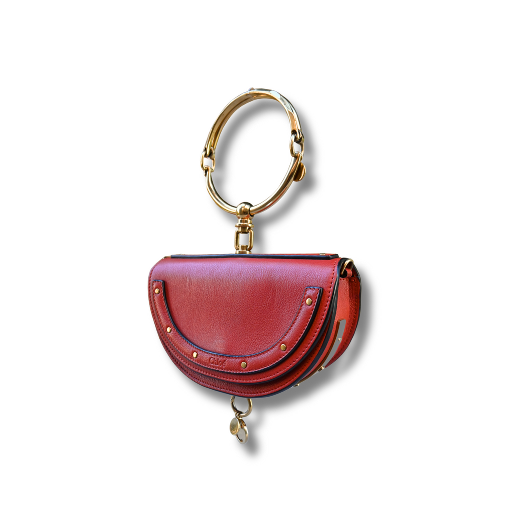 Chloe Nile Minaudiere Bracelet Bag Burnt Orange