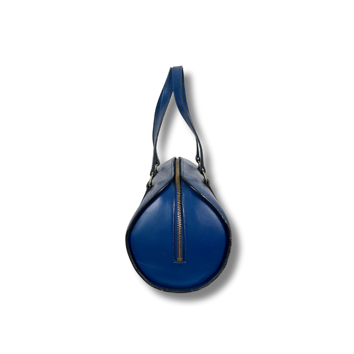 Louis Vuitton Vintage Papillon Handle Bag Blue Epi Leather