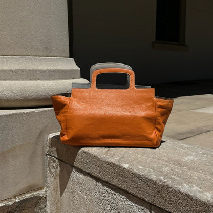 Miu Miu Handle Bag vintage orange leather
