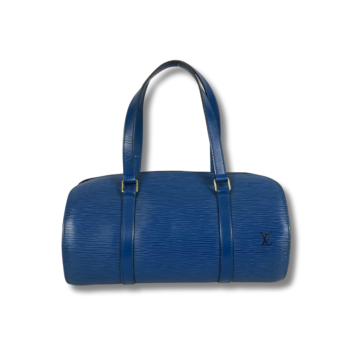 Louis Vuitton Vintage Papillon Handle Bag Blue Epi Leather