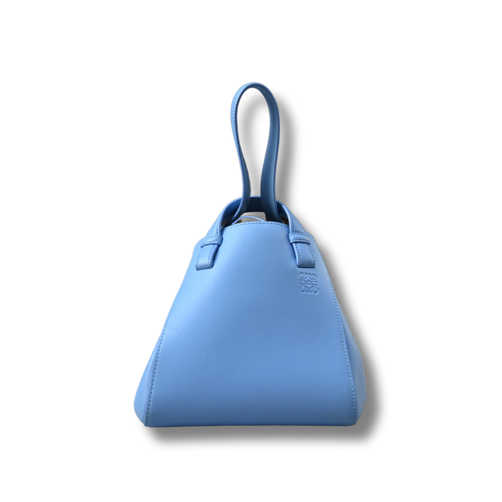 Loewe baby blue leather nugget bag hammock bag