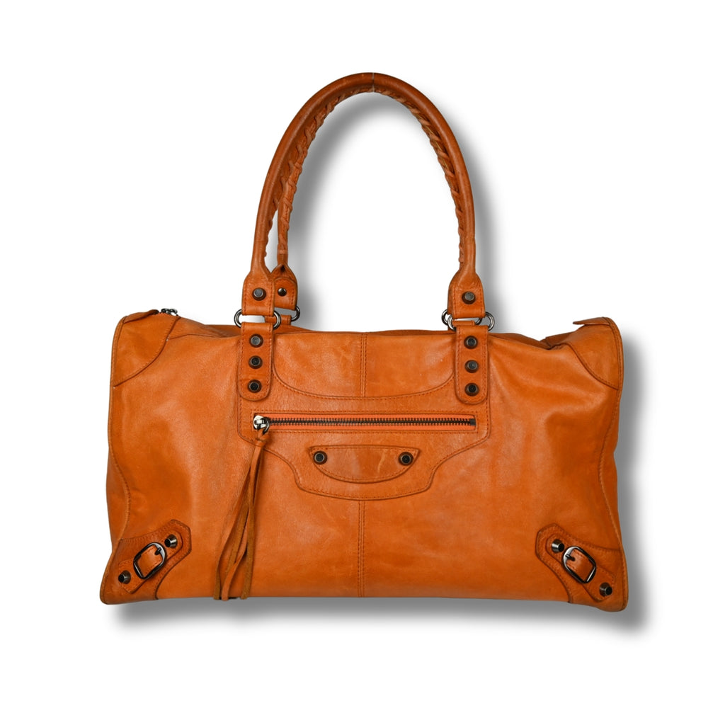 Balenciaga City Bag in Orange Front