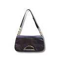 Dior Malice Shoulder Bag Brown Leather with Gold Pearl Accents