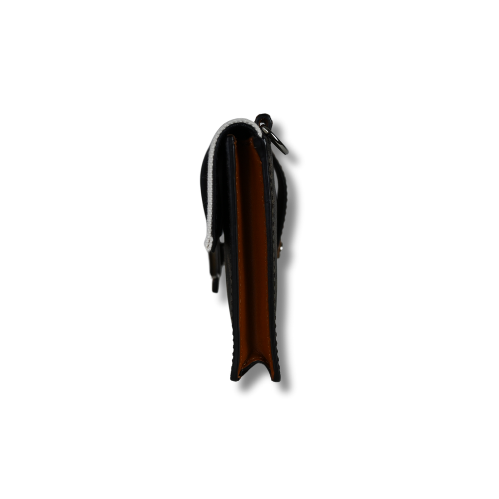 Fendi Flat Baguette Pouch with Cloth and leather jacquard FF motif