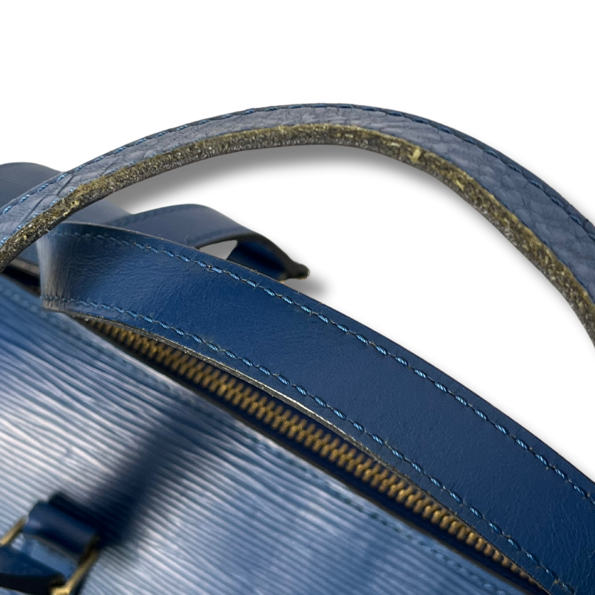 Louis Vuitton Vintage Papillon Handle Bag Blue Epi Leather