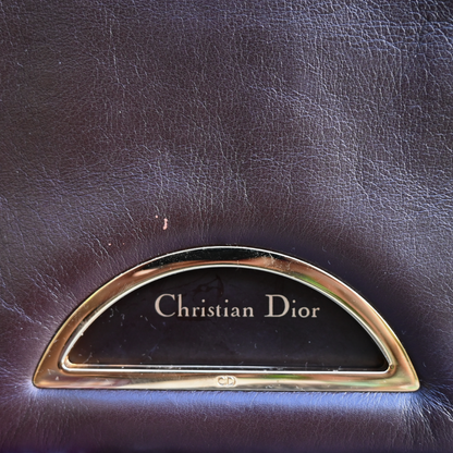 Dior Malice Shoulder Bag Brown Leather with Gold Pearl Accents