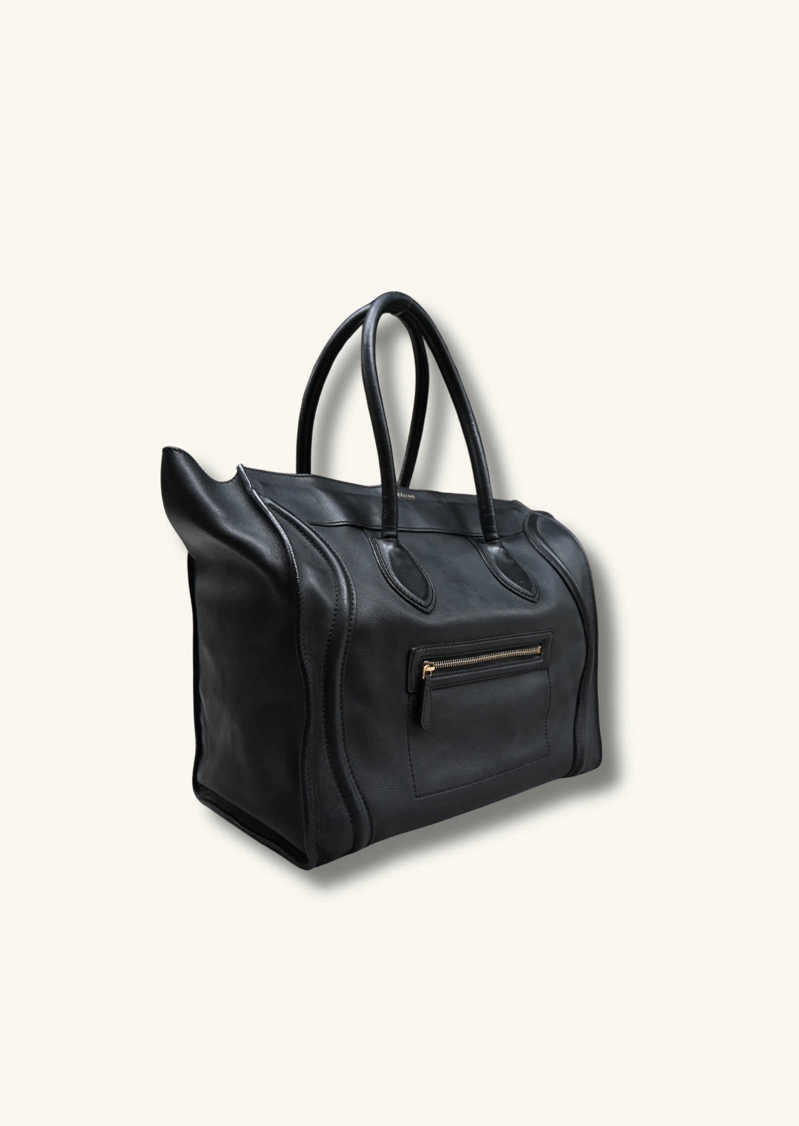 Celine Medium Luggage Bag Black Calfskin leather 