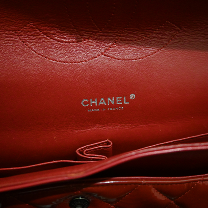 Chanel Jumbo Double Flap Patient Red Leather Sliver Hardware