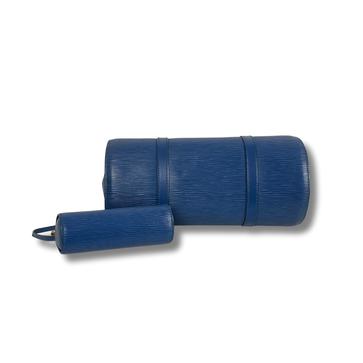 Louis Vuitton Vintage Papillon Handle Bag Blue Epi Leather