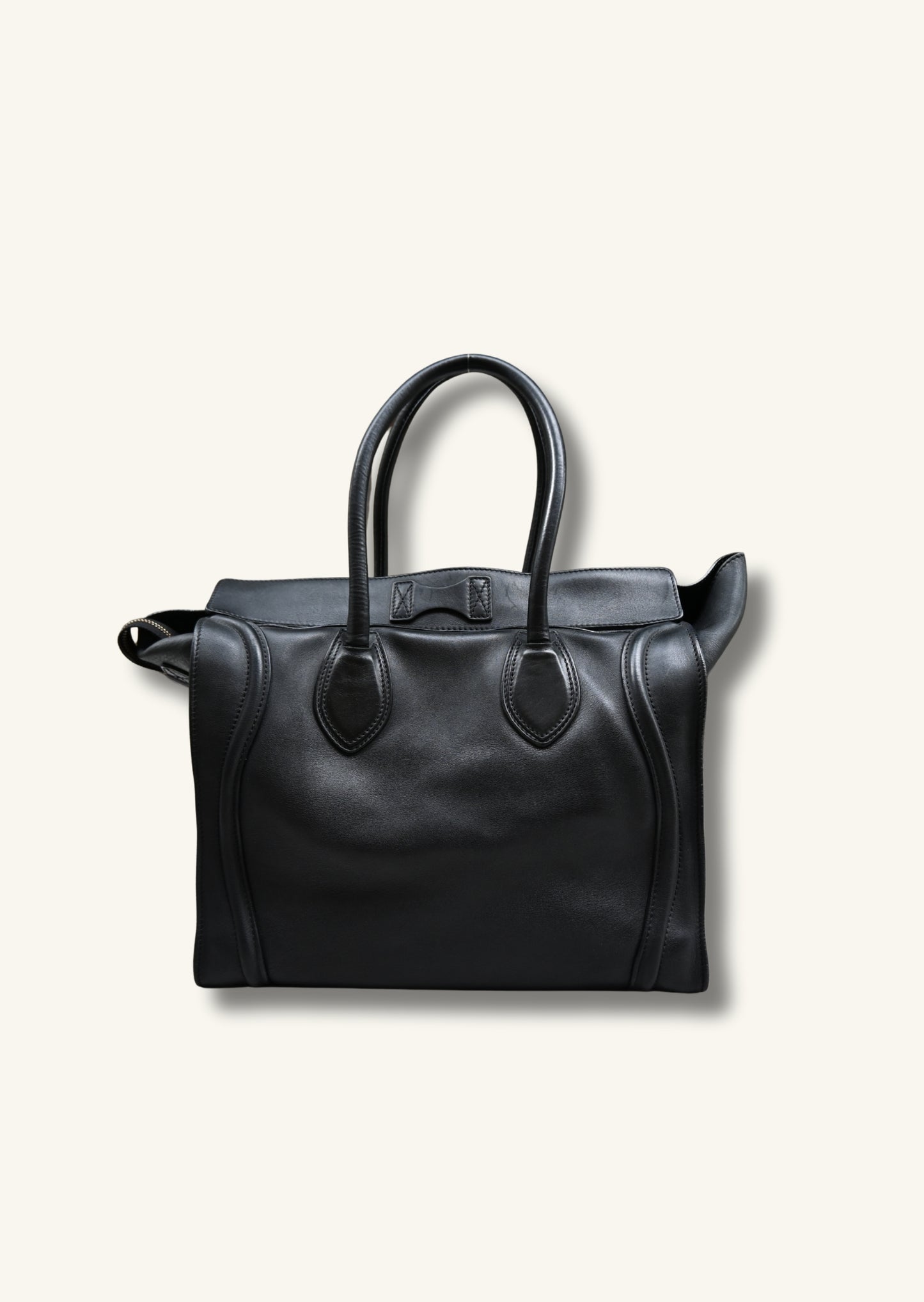 Celine Medium Luggage Bag Black Calfskin leather 