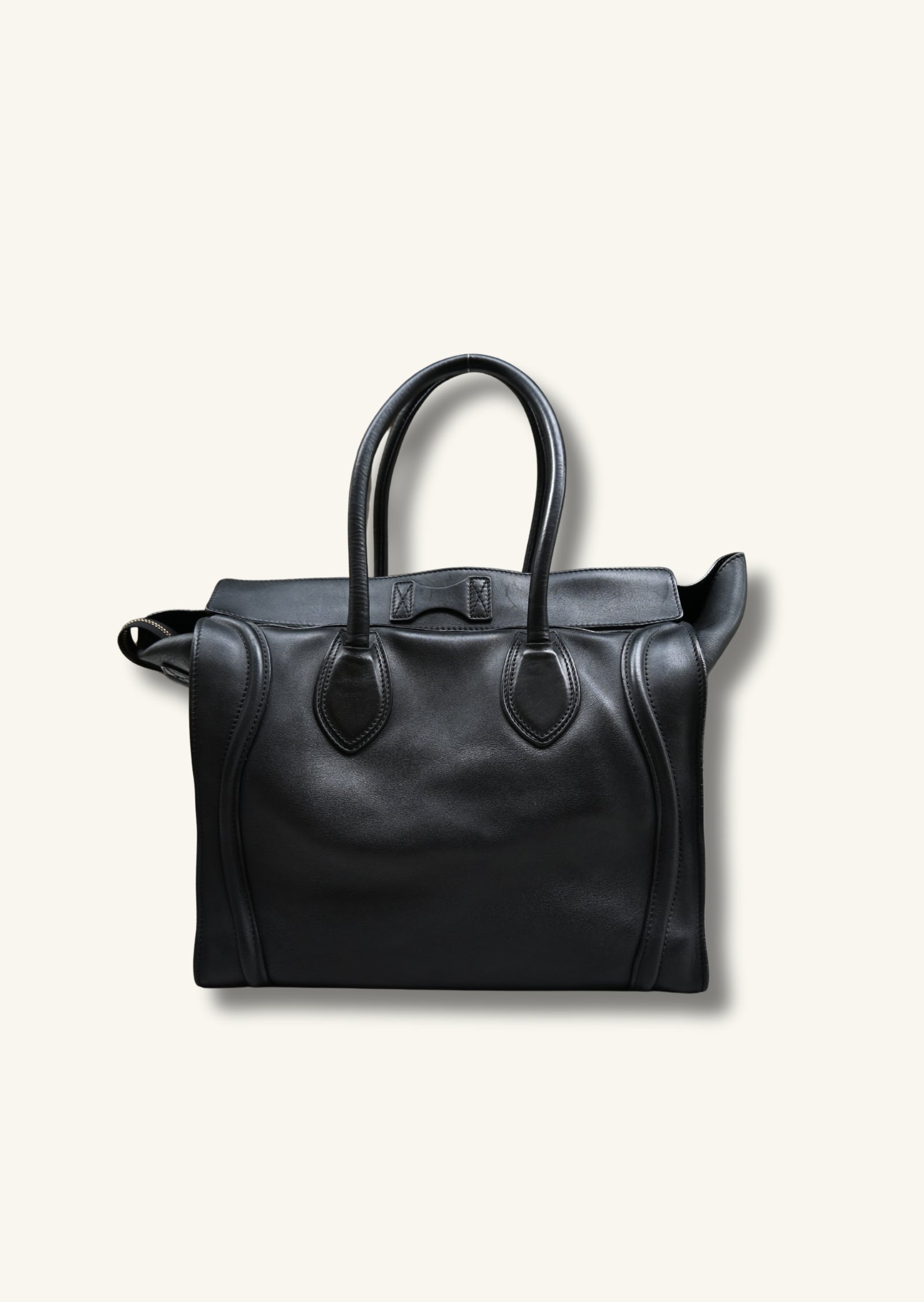 Celine Medium Luggage Bag Black Calfskin leather 