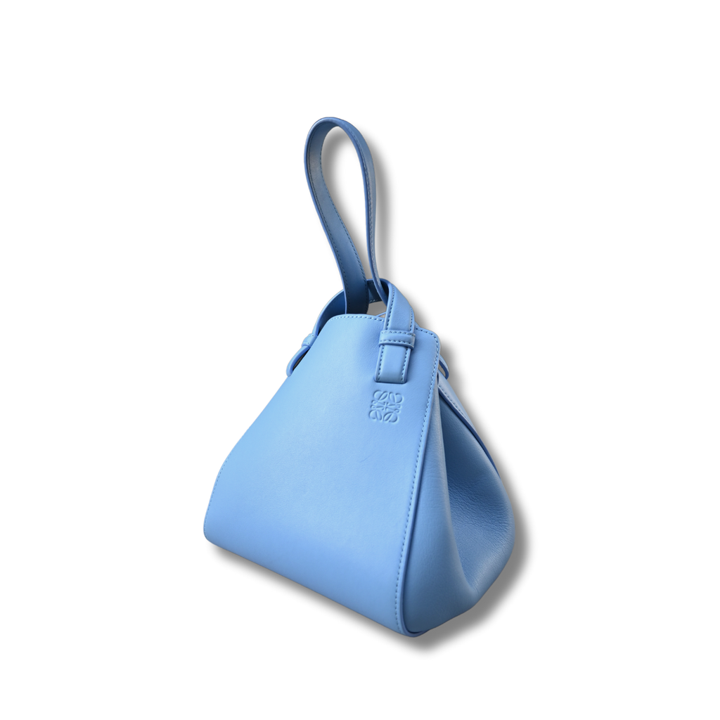Loewe baby blue leather nugget bag hammock bag