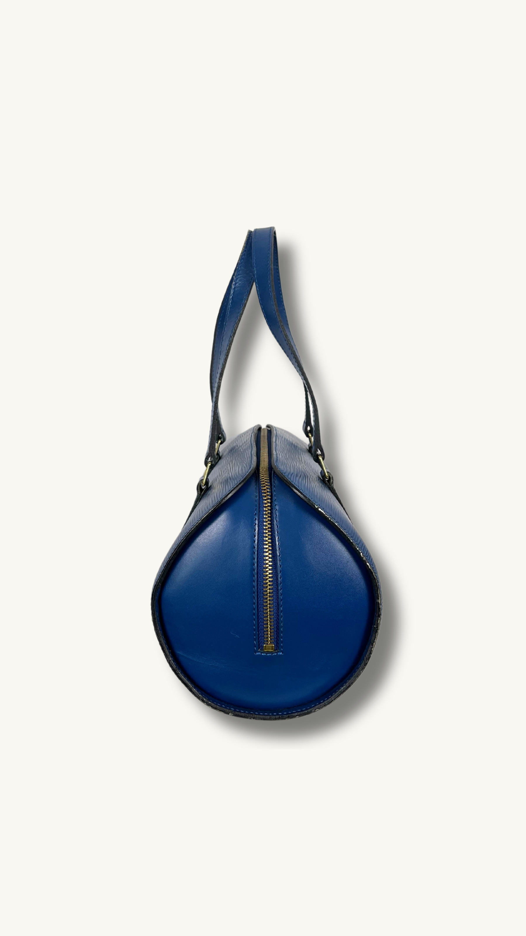 Louis Vuitton Vintage Papillon Handle Bag Blue Epi Leather