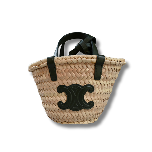 Celine Nano Triomphe Raffia Bag