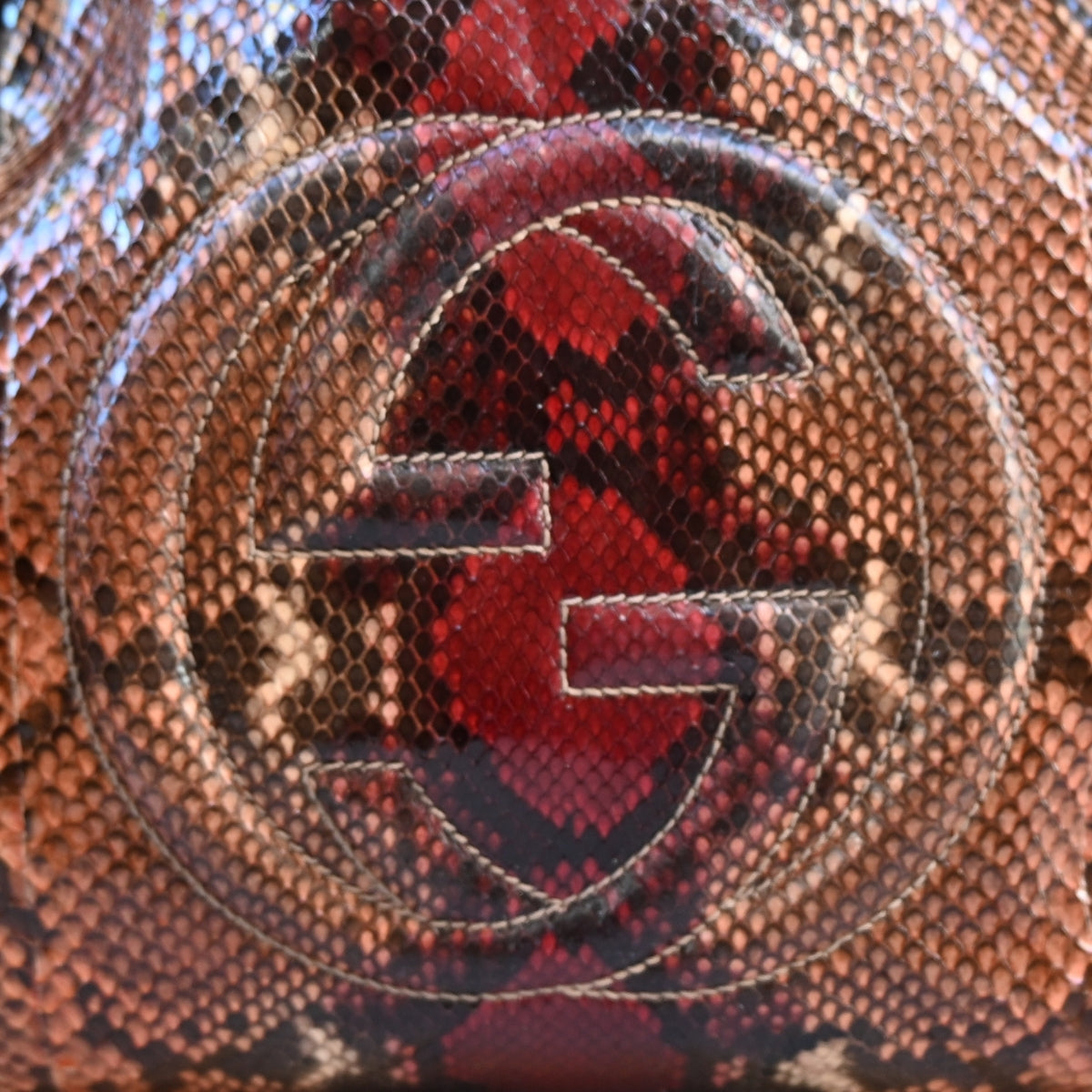 Gucci Soho Shoulder Bag Python Exotic